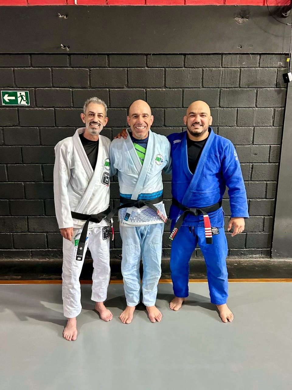 Roberto Atalla with Romes Ramos at a Rio Grappling Club affiliated school in Uberaba, Brazil
